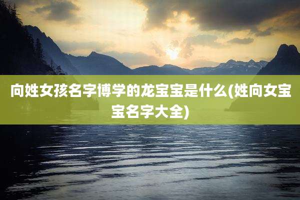 向姓女孩名字博学的龙宝宝是什么(姓向女宝宝名字大全)