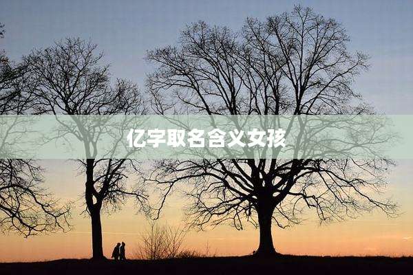 亿字取名含义女孩