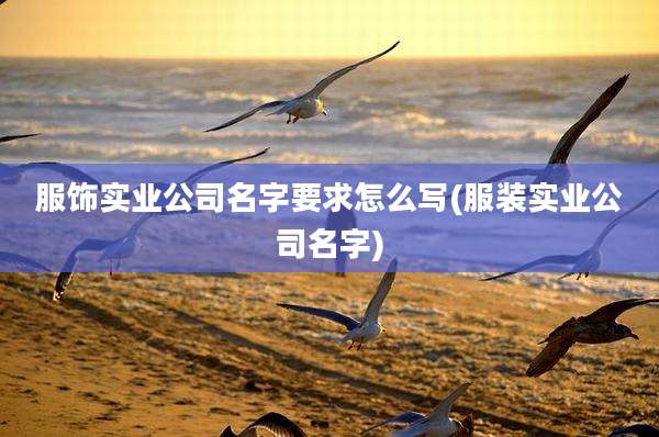 服饰实业公司名字要求怎么写(服装实业公司名字)