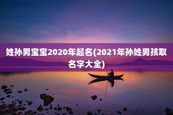 姓孙男宝宝2020年起名(2021年孙姓男孩取名字大全)