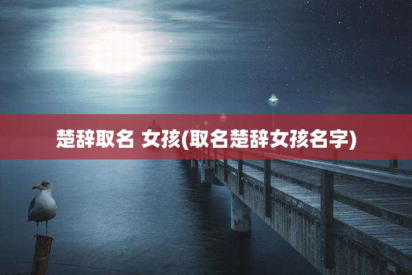 楚辞取名 女孩(取名楚辞女孩名字)