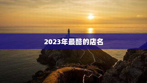 2023年最酷的店名