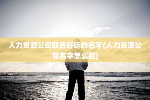 人力资源公司取名好听的名字(人力资源公司名字怎么起)