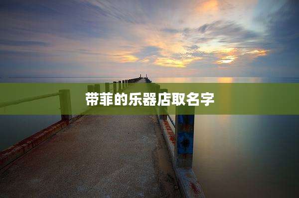 带菲的乐器店取名字
