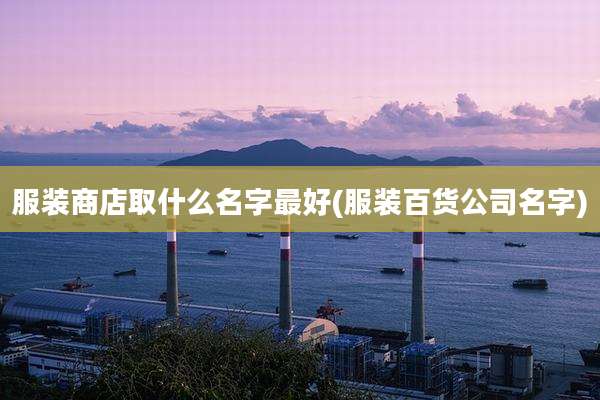 服装商店取什么名字最好(服装百货公司名字)