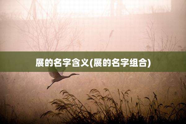 展的名字含义(展的名字组合)