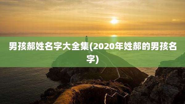男孩郝姓名字大全集(2020年姓郝的男孩名字)