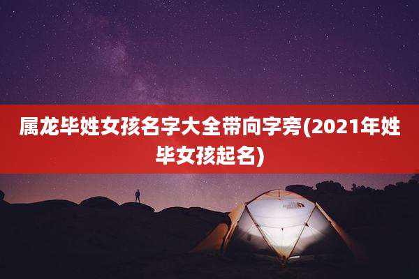 属龙毕姓女孩名字大全带向字旁(2021年姓毕女孩起名)
