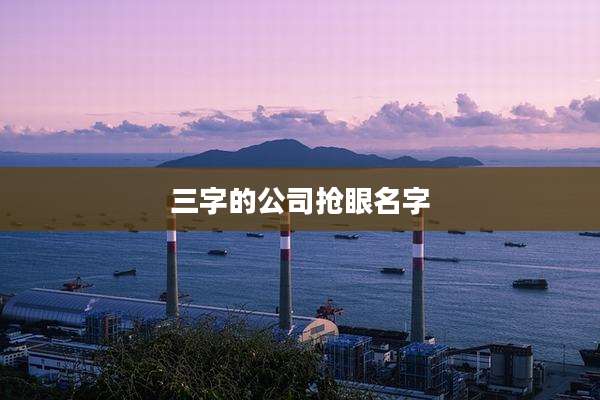三字的公司抢眼名字