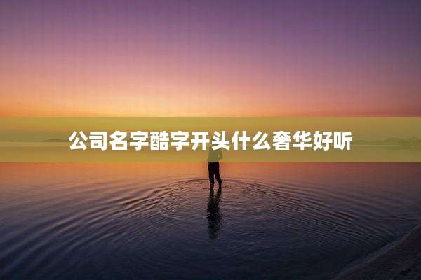 公司名字酷字开头什么奢华好听