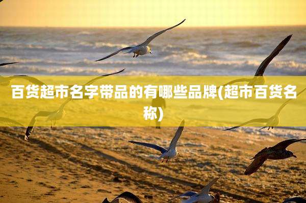 百货超市名字带品的有哪些品牌(超市百货名称)