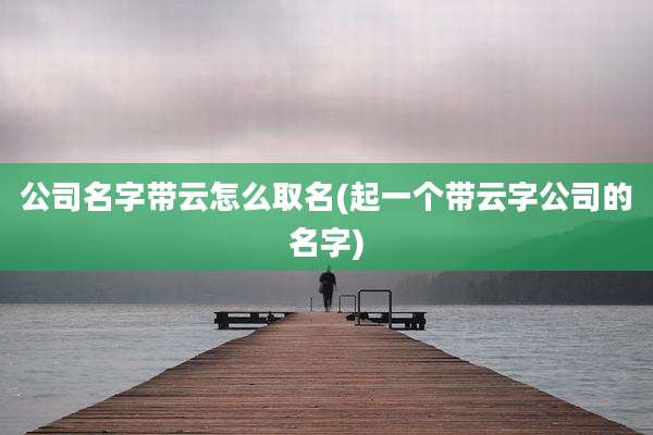 公司名字带云怎么取名(起一个带云字公司的名字)