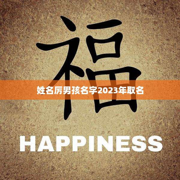 姓名厉男孩名字2023年取名