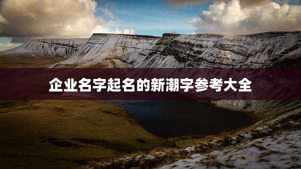 企业名字起名的新潮字参考大全
