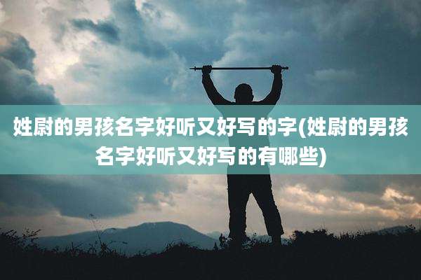 姓尉的男孩名字好听又好写的字(姓尉的男孩名字好听又好写的有哪些)