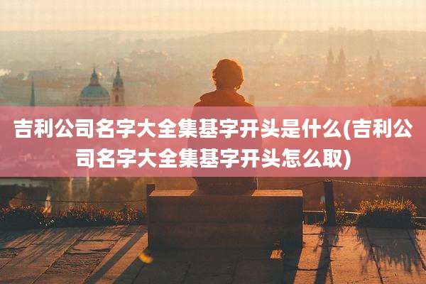 吉利公司名字大全集基字开头是什么(吉利公司名字大全集基字开头怎么取)