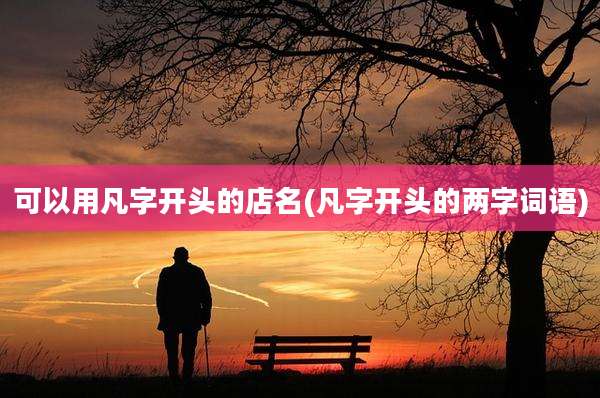 可以用凡字开头的店名(凡字开头的两字词语)