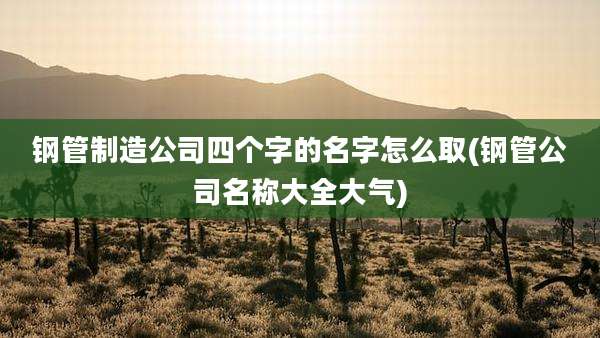 钢管制造公司四个字的名字怎么取(钢管公司名称大全大气)