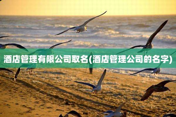 酒店管理有限公司取名(酒店管理公司的名字)