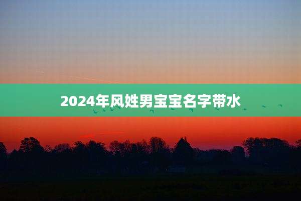 2024年风姓男宝宝名字带水