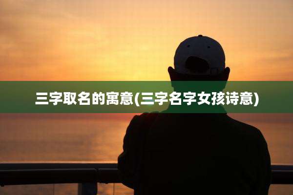 三字取名的寓意(三字名字女孩诗意)