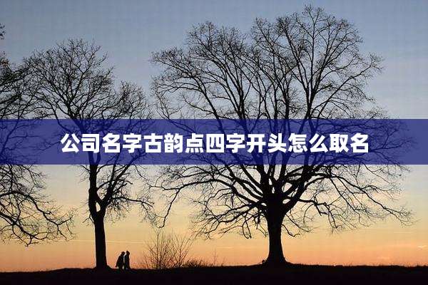 公司名字古韵点四字开头怎么取名