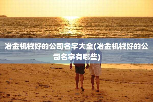 冶金机械好的公司名字大全(冶金机械好的公司名字有哪些)