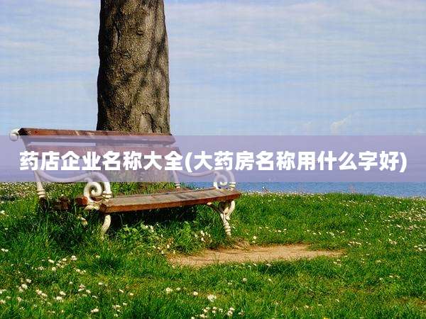 药店企业名称大全(大药房名称用什么字好)