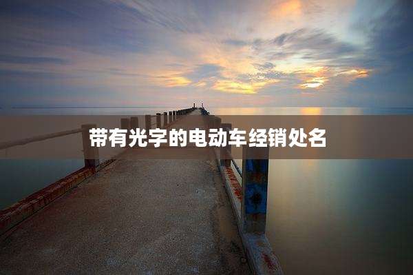 带有光字的电动车经销处名