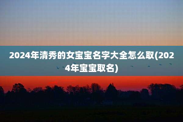 2024年清秀的女宝宝名字大全怎么取(2024年宝宝取名)