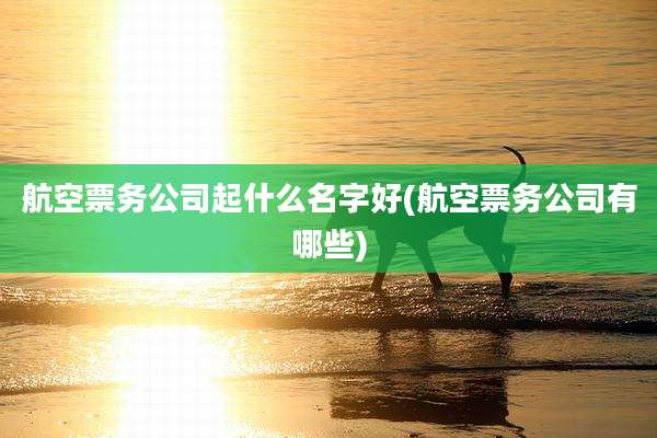 航空票务公司起什么名字好(航空票务公司有哪些)