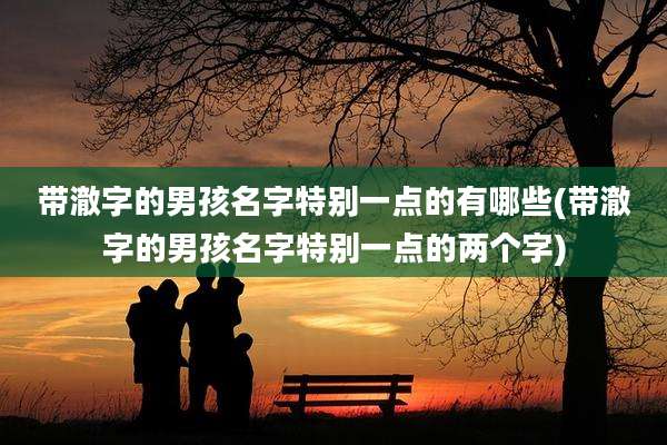 带澈字的男孩名字特别一点的有哪些(带澈字的男孩名字特别一点的两个字)