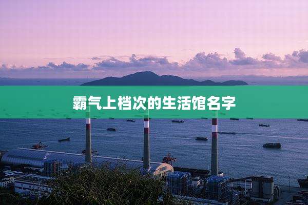 霸气上档次的生活馆名字