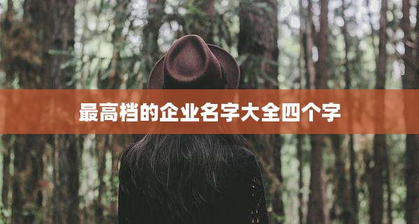 最高档的企业名字大全四个字