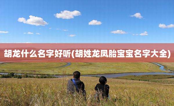 胡龙什么名字好听(胡姓龙凤胎宝宝名字大全)