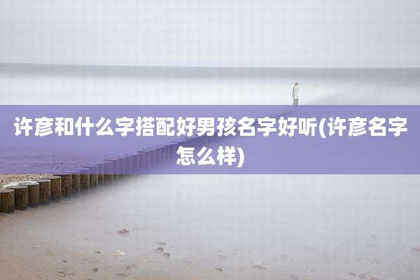 许彦和什么字搭配好男孩名字好听(许彦名字怎么样)