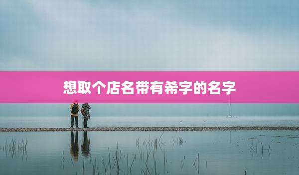 想取个店名带有希字的名字