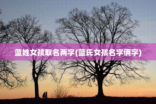 蓝姓女孩取名两字(蓝氏女孩名字俩字)