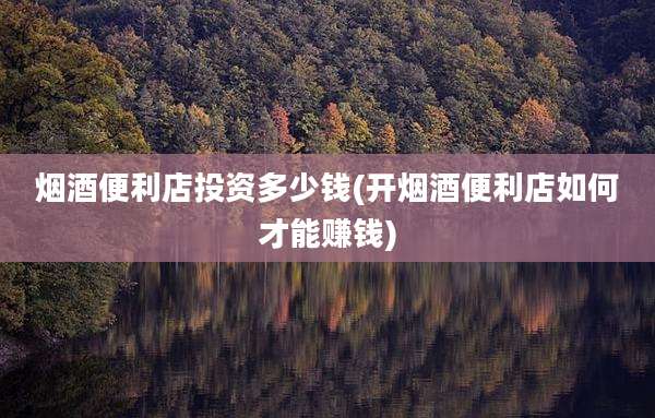 烟酒便利店投资多少钱(开烟酒便利店如何才能赚钱)