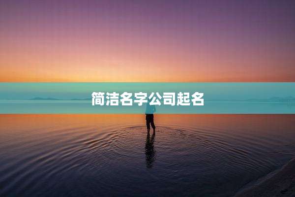 简洁名字公司起名