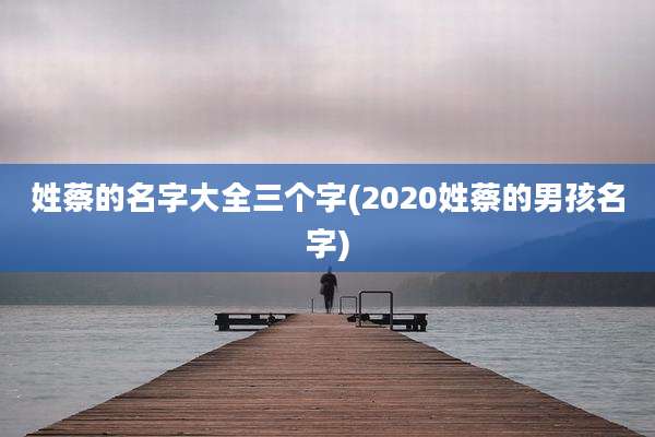 姓蔡的名字大全三个字(2020姓蔡的男孩名字)
