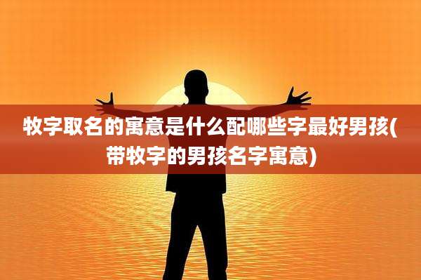 牧字取名的寓意是什么配哪些字最好男孩(带牧字的男孩名字寓意)