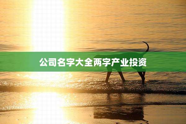 公司名字大全两字产业投资