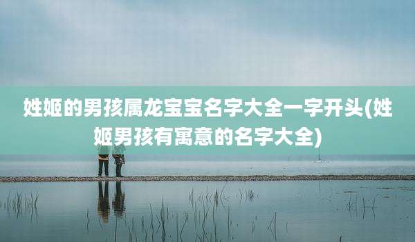 姓姬的男孩属龙宝宝名字大全一字开头(姓姬男孩有寓意的名字大全)