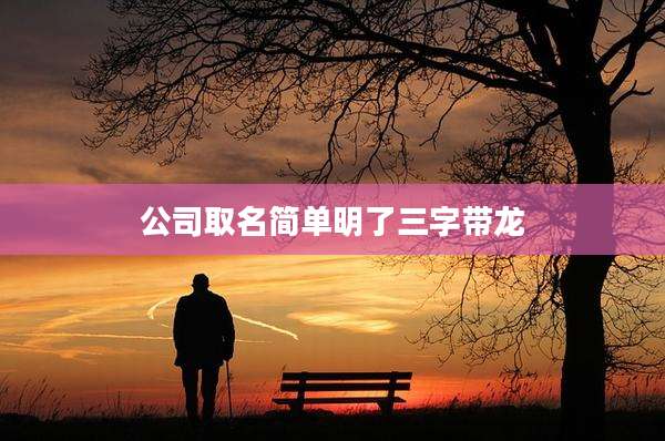 公司取名简单明了三字带龙