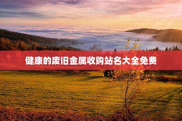健康的废旧金属收购站名大全免费