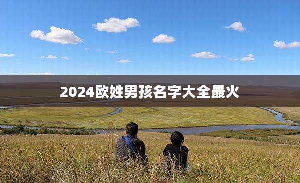 2024欧姓男孩名字大全最火