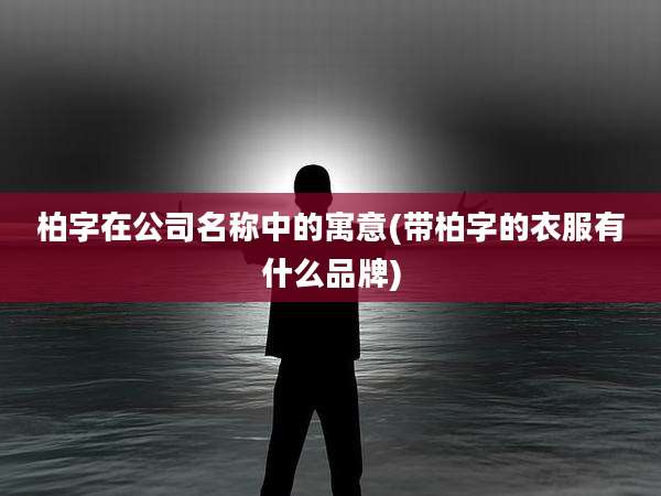 柏字在公司名称中的寓意(带柏字的衣服有什么品牌)