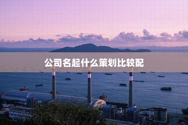 公司名起什么策划比较配
