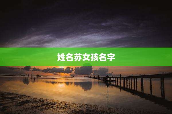 姓名苏女孩名字